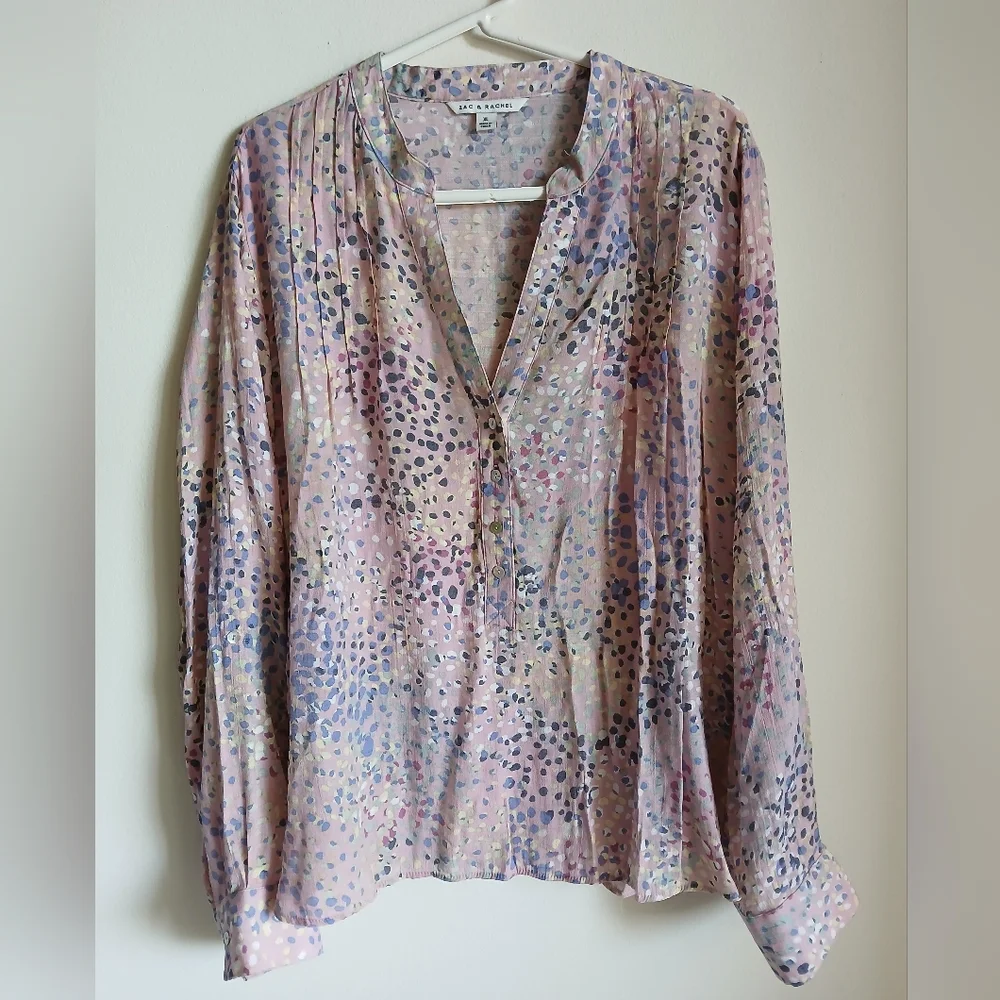 Zac & Rachel Multicolor Blouse Top Size XL - Picture 1 of 13